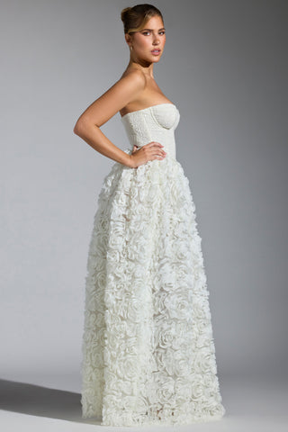 Vestido Floral Camélia - Branco