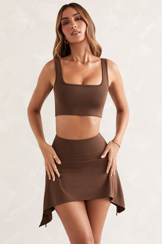 Laela Mini Skirt - Brown