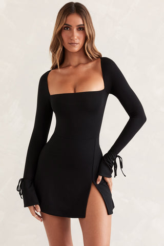 Baize Mini Dress - Black