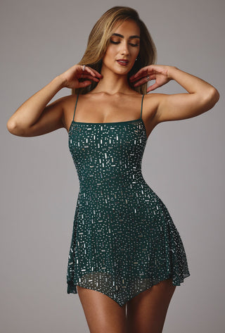 Durrani Mini Dress - Emerald