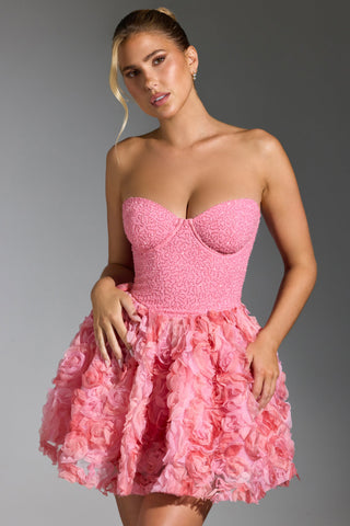 Evanthe Floral Mini Dress - Pink
