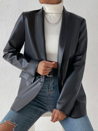 Leather Jacket - Shawl Collar