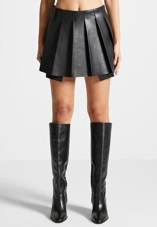 Voir Pleated Skirt - Leather