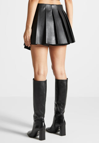 Voir Pleated Skirt - Leather