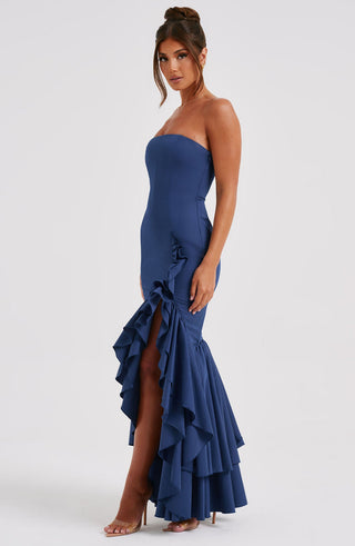 Angelina Dress - Medium Blue