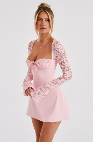 Jacinta Mini Dress - Baby Pink